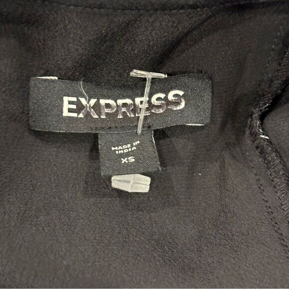 Express Metallic Faux Wrap Ruched Midi Dress XS - Picture 7 of 10